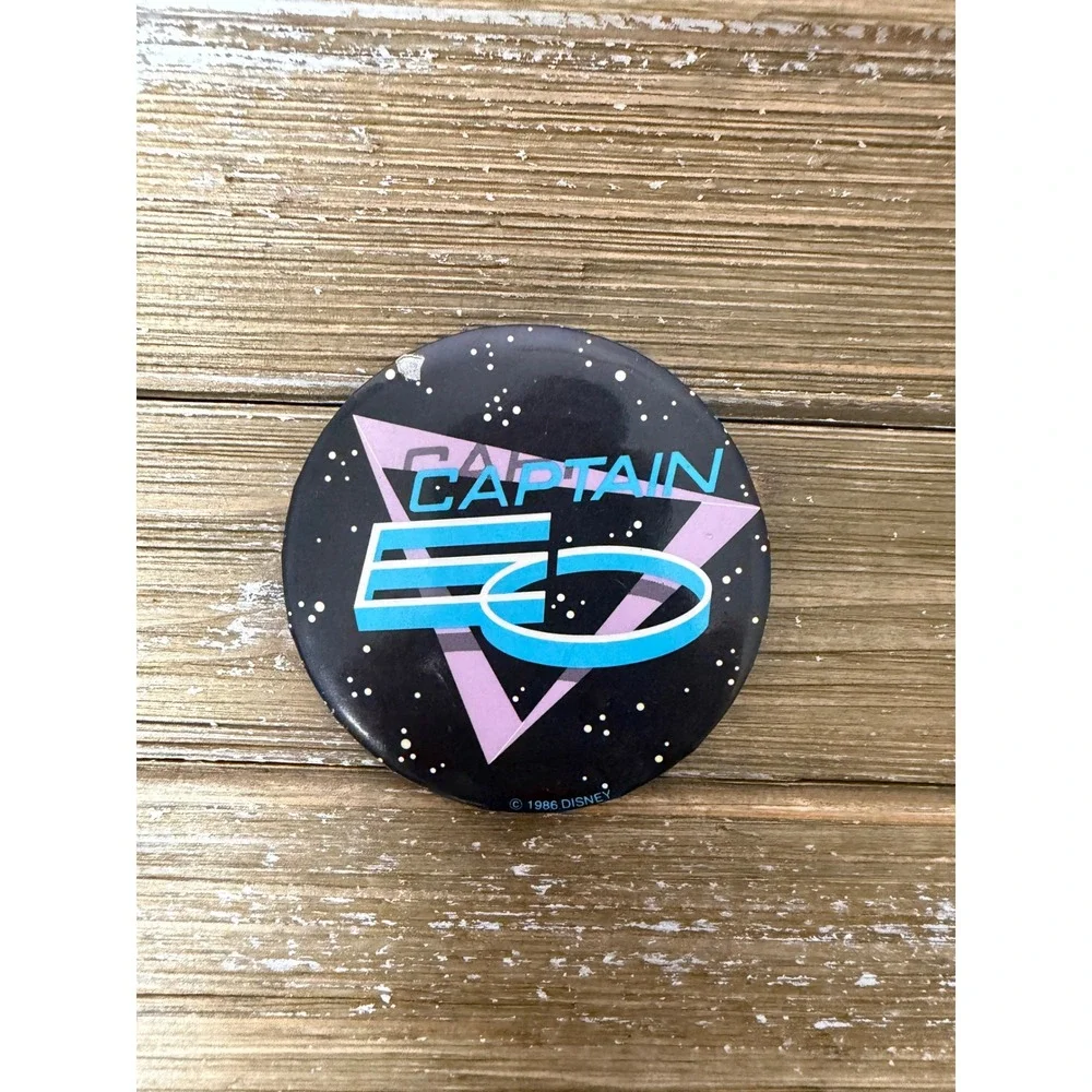 Vintage 1986 Disney Captain EO Pin 3 Inch Button Michael Jackson Epcot 80s